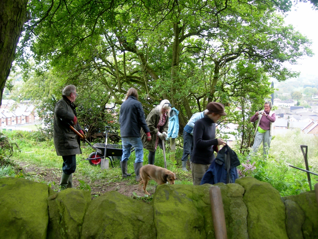 airedale scouts working in garden